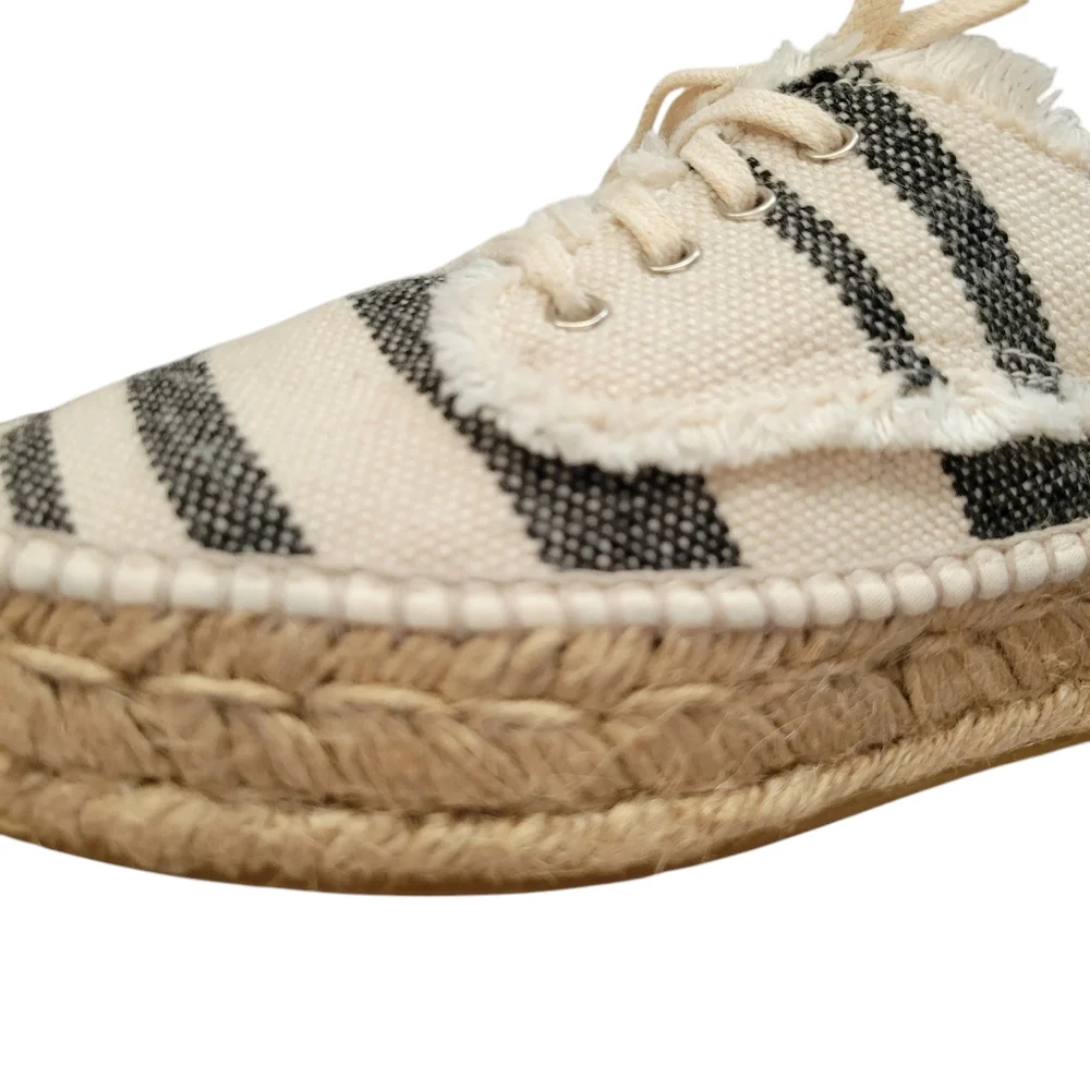 Loeffler Randall Alfie Striped Platform Espadrille Size 6/36